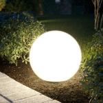 Reduzierte Weiße Runde Leuchtkugeln Garten aus Kunststoff 