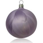 Fliederfarbene Lauschaer Glaskunst Christbaumkugeln & Weihnachtsbaumkugeln aus Glas mundgeblasen 4-teilig 