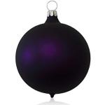 Violette Lauschaer Glaskunst Christbaumkugeln & Weihnachtsbaumkugeln matt aus Glas mundgeblasen 4-teilig 