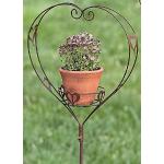35 cm kuheiga Gartenstecker & Beetstecker mit Herz-Motiv aus Eisen 