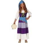 Lila Zigeuner-Kostüme für Kinder Größe 146 