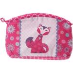 Pinke Puckator Kulturtaschen & Waschtaschen mit Fuchs-Motiv mit Reißverschluss aus Polyester für Mädchen klein 