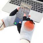 KUMADAI Handwärmer USB Beheizbare Handschuhe Damen