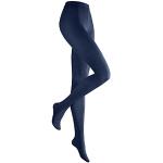 Marineblaue Melierte Kunert Velvet Damenstrumpfhosen aus Samt Größe 40 