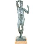 Kunst & Ambiente - Bronzefigur - Männerakt Figur - Das Eherne Zeitalter - Auguste Rodin Skulptur - signiert - L’Âge d’airain - Bildhauer