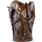 - Pferde Bronze Vase - Bronzevase - signiert Milo - Pferdevase - Pferdeskulptur - Tierfigur - Pferd - Bronzefigur