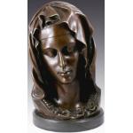 Kunst & Ambiente - Skulptur von Michelangelo - Madonna Della Pieta - Bronzefigur Büste Figur - signiert -