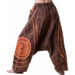 Orange Hippie Kunst und Magie Psy Freizeithosen aus Baumwolle für Herren Größe 3 XL 