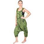 Grüne Vintage Kunst und Magie Ibiza Freizeithosen aus Baumwolle für Damen Größe XXL 