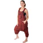 Rote Vintage Kunst und Magie Ibiza Freizeithosen aus Baumwolle für Herren Größe 3 XL 