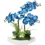 Blaue Künstliche Orchideen aus Kunststoff 