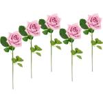Rosa Kunstblumen 5-teilig 