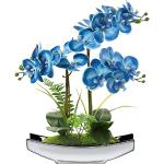 Blaue Künstliche Orchideen im Topf 