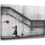 Banksy Nachhaltige Digitaldrucke mit Köln-Motiv aus Kiefer 30x40 