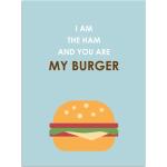 Bunte Poster mit Burger-Motiv aus Papier 40x50 