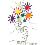 Kunstdruck/Poster: Pablo Picasso "Blumenstrauß" - hochwertiger Druck, Bild, Kunstposter, 60x80 cm
