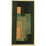 Kunstdruck von Paul Klee – Turm in Orange und Grün