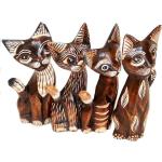Kunsthandwerk Asien freche Deko-Katzen CHILL aus H