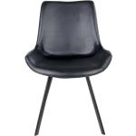Schwarze Moderne 4Home Stuhl-Serie aus Leder Breite 50-100cm, Höhe 50-100cm, Tiefe 50-100cm 2-teilig 