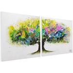 KunstLoft Acryl Gemälde 'Regenbogenbaum' 160x80cm mehrteilig Kunst