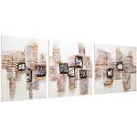 Braune Moderne Kunstloft Nachhaltige Mehrteilige Leinwandbilder aus Acrylglas 