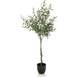 Olivgrüne Mediterrane 120 cm Künstliche Olivenbäume aus Kunststoff 