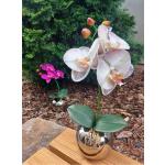 Silberne Künstliche Orchideen aus Kunststoff 