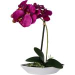Fliederfarbene Ovale Künstliche Orchideen 2-teilig 