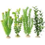 Grüne Künstliche Wasserpflanzen aus Kunststoff 4-teilig 