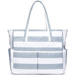 Silberne Strandtaschen & Badetaschen mit Meer-Motiv mit Reißverschluss klappbar für Herren 