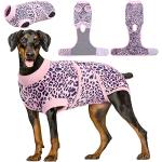 Reduzierte Rosa Animal-Print Halskrause für Hunde aus Baumwolle 