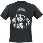 Kurt Cobain One Colour Männer T-Shirt schwarz L 100% Baumwolle Band-Merch, Bands