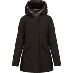 Reduzierte Schwarze Winddichte Woolrich Arctic Parkas mit Knopf aus Polyester mit Kapuze für Damen Größe XL für den für den Winter 