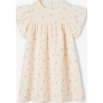 Beige Motiv Kurzärmelige Vertbaudet Druckkleider & bedruckte Kinderkleider aus Baumwolle für Mädchen Größe 110 für den für den Frühling 