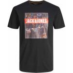 Schwarze Kurzärmelige Jack & Jones T-Shirts für Herren für den für den Frühling 