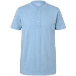 Hellblaue TCHIBO Nachhaltige Henleykragen Henley-Shirts aus Baumwolle für Herren Größe S 