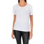 Weiße Bestickte Langärmelige Tommy Hilfiger T-Shirts für Damen Größe 4 XL 