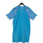 Blaue Casual Kurzärmelige adidas Adicolor Spitzenkleider aus Spitze für Damen 