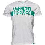 Weiße Kurzärmelige Werder Bremen Nachhaltige T-Shirts aus Baumwolle für Herren Größe 3 XL 