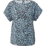 Reduzierte Hellblaue Blumenmuster Kurzärmelige B.YOUNG Blusenshirts & Schlusen für Damen Größe XS Große Größen 