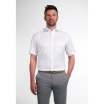 Reduzierte Weiße Unifarbene Elegante Kurzärmelige Eterna Kentkragen Hemden mit Kent-Kragen aus Baumwolle für Herren Übergrößen 