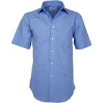 Hellblaue Kurzärmelige Kentkragen Hemden mit Kent-Kragen aus Baumwollmischung für Herren Größe 8 XL 