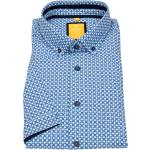 Kurzarmhemd - Modern Fit - Button Down Kragen - blau / weiß Redmond