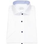 Weiße Kurzärmelige Eterna Kentkragen Hemden mit Kent-Kragen aus Baumwolle für Herren 