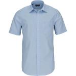Hellblaue Kurzärmelige Seidensticker Nachhaltige Kentkragen Hemden mit Kent-Kragen aus Baumwolle für Herren 