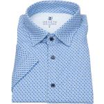 Blaue Kurzärmelige Desoto Kentkragen Hemden mit Kent-Kragen aus Jersey für Herren 