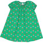 Dunkelgrüne Kurzärmelige by Green Cotton Bio Druckkleider & bedruckte Kinderkleider aus Baumwolle Größe 134 für den für den Sommer 