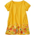 Gelbe Blumenmuster Kurzärmelige Waschbär Bio Nachhaltige Jerseykleider für Kinder aus Jersey Größe 92 