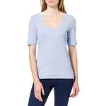 Reduzierte Blaue Halblangärmelige Street One Sunny V-Ausschnitt T-Shirts für Damen Größe S 