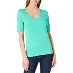 Reduzierte Grüne Halblangärmelige Street One V-Ausschnitt T-Shirts für Damen Größe M 